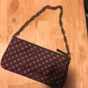 J Crew wristlet with metal chain